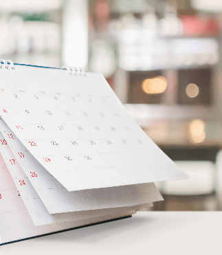 Photo d'un calendrier de bureau